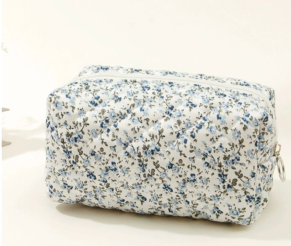 Quilted Makeup Bag | Two Prints