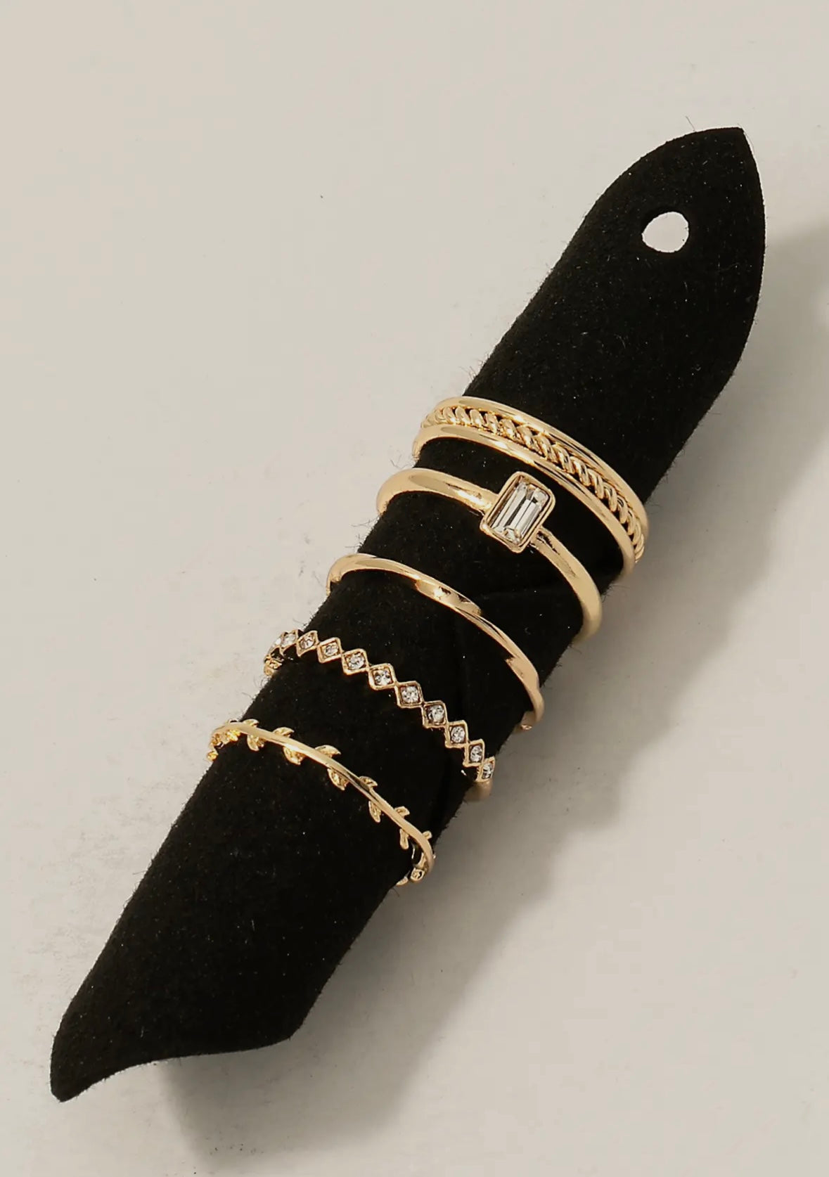 Metallic Band Ring Set