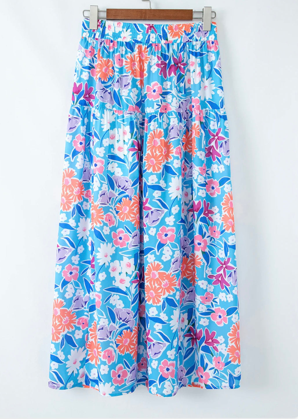 Sky Blue Split Wrap Maxi