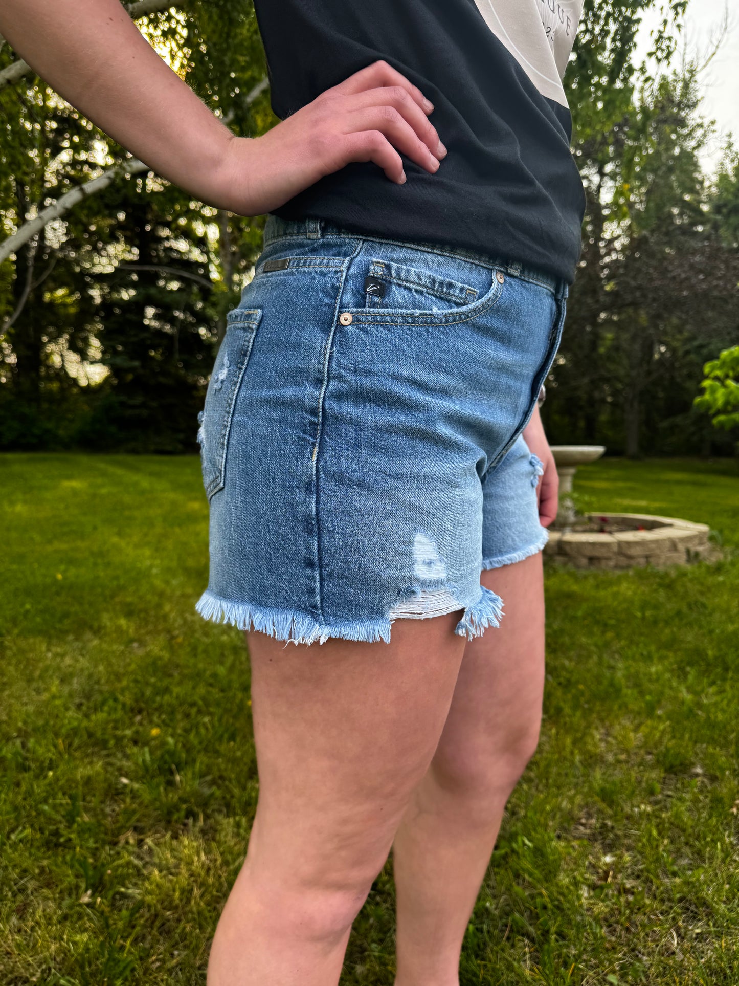 Kancan High Rise Mom Shorts