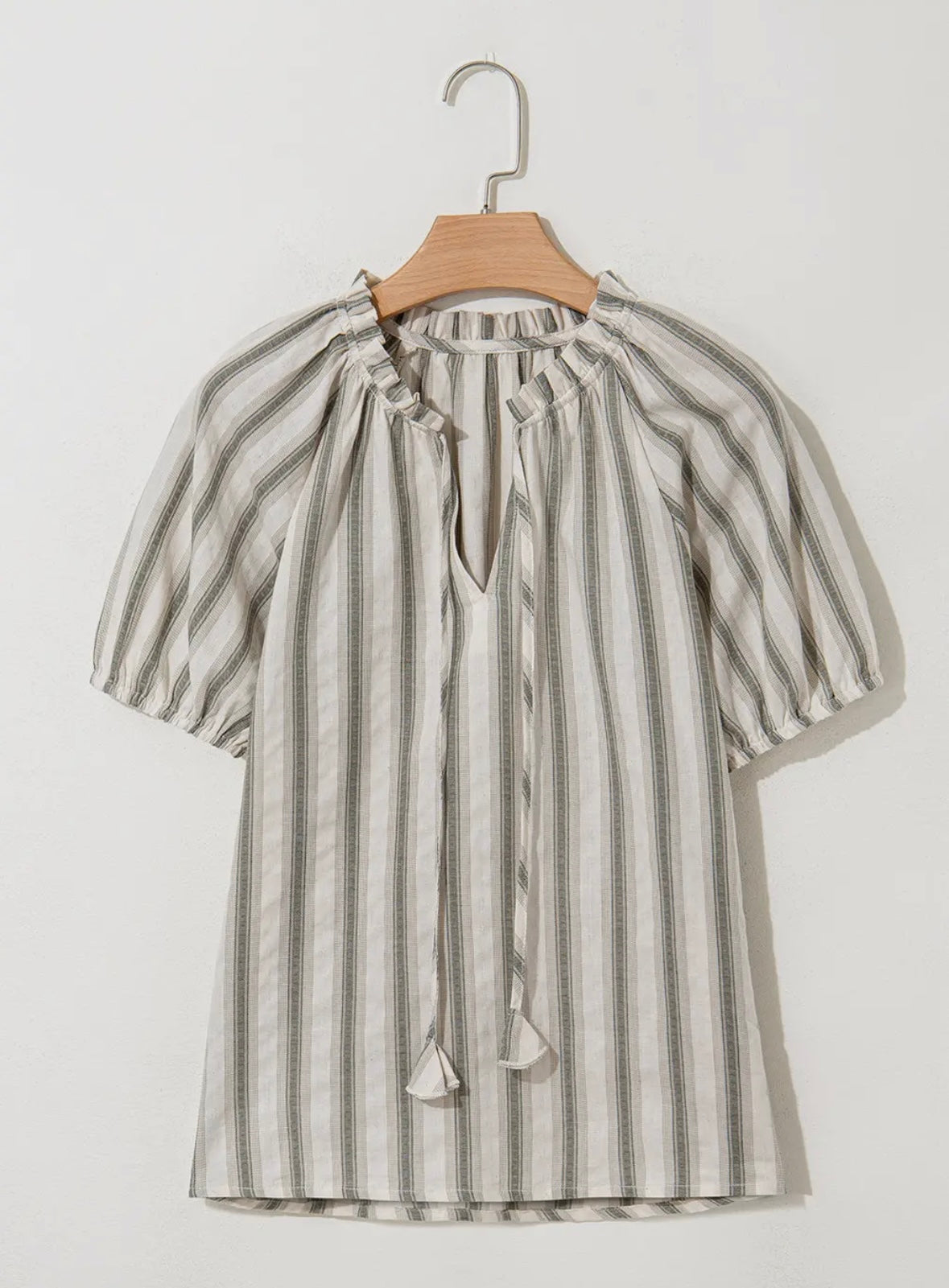 Gray Striped Blouse