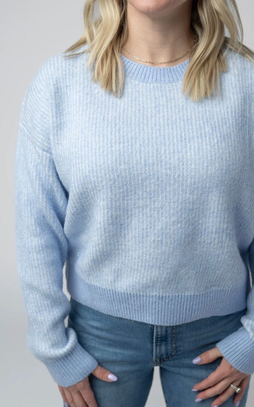 Josie Sky Blue Crew Sweater