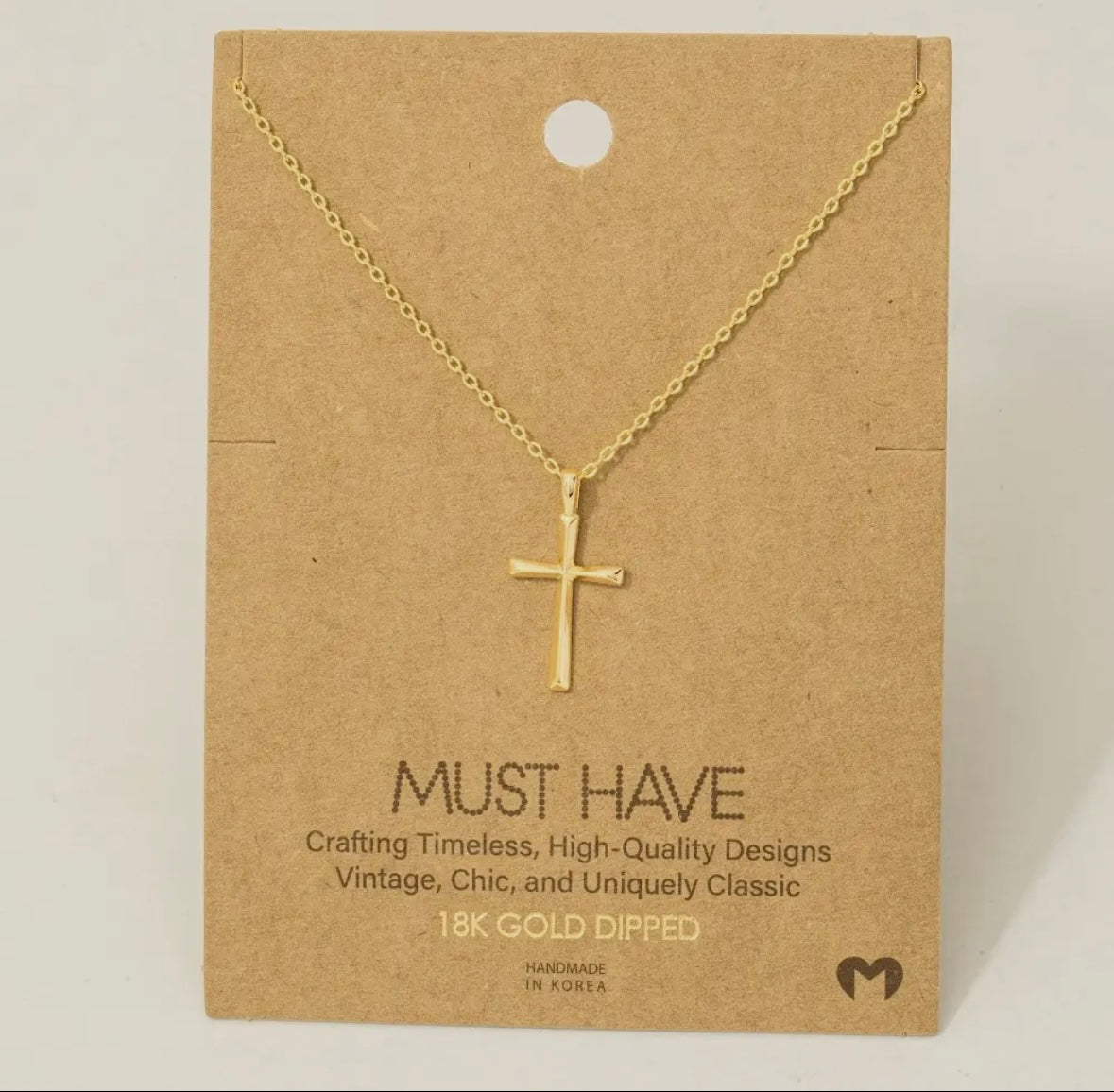 Dipped Cross Necklace