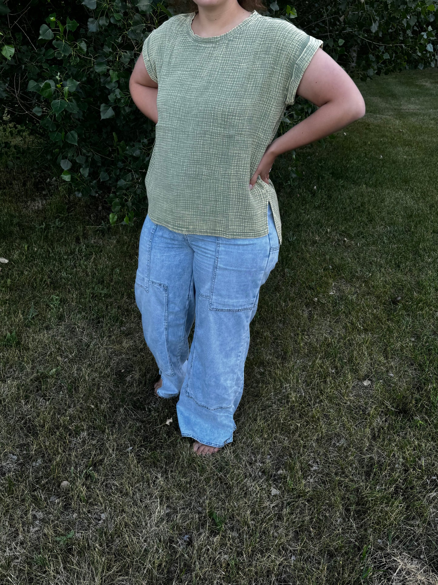 Acid Washed Short Sleeve