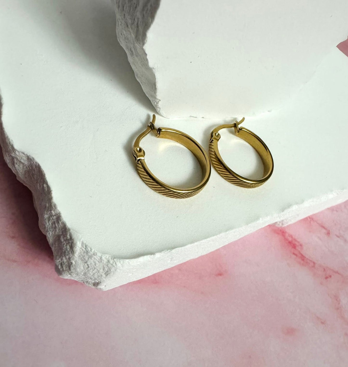 Water Resistant Gold Hoops