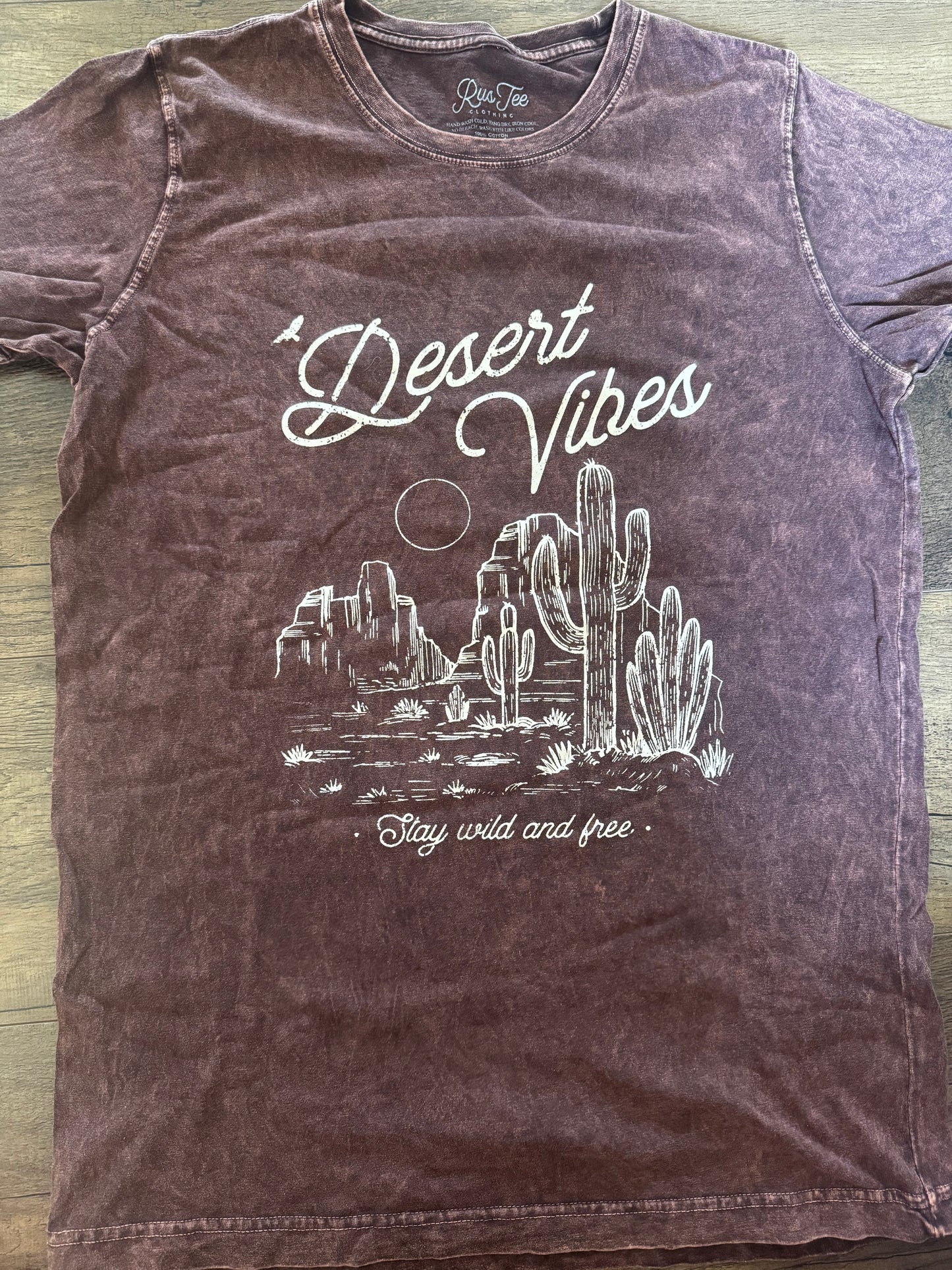 Desert Vibes | Mineral Wash Graphic Tee | 100% Cotton