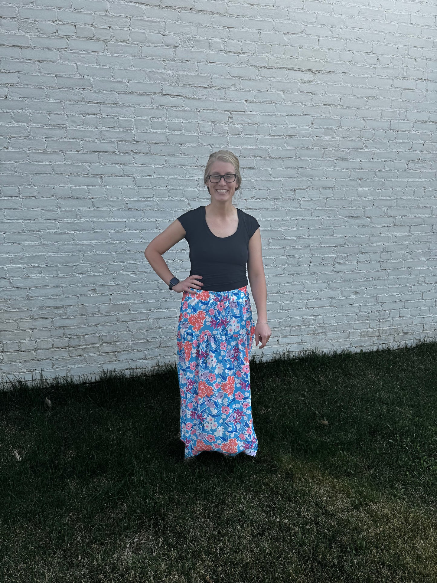 Sky Blue Split Wrap Maxi