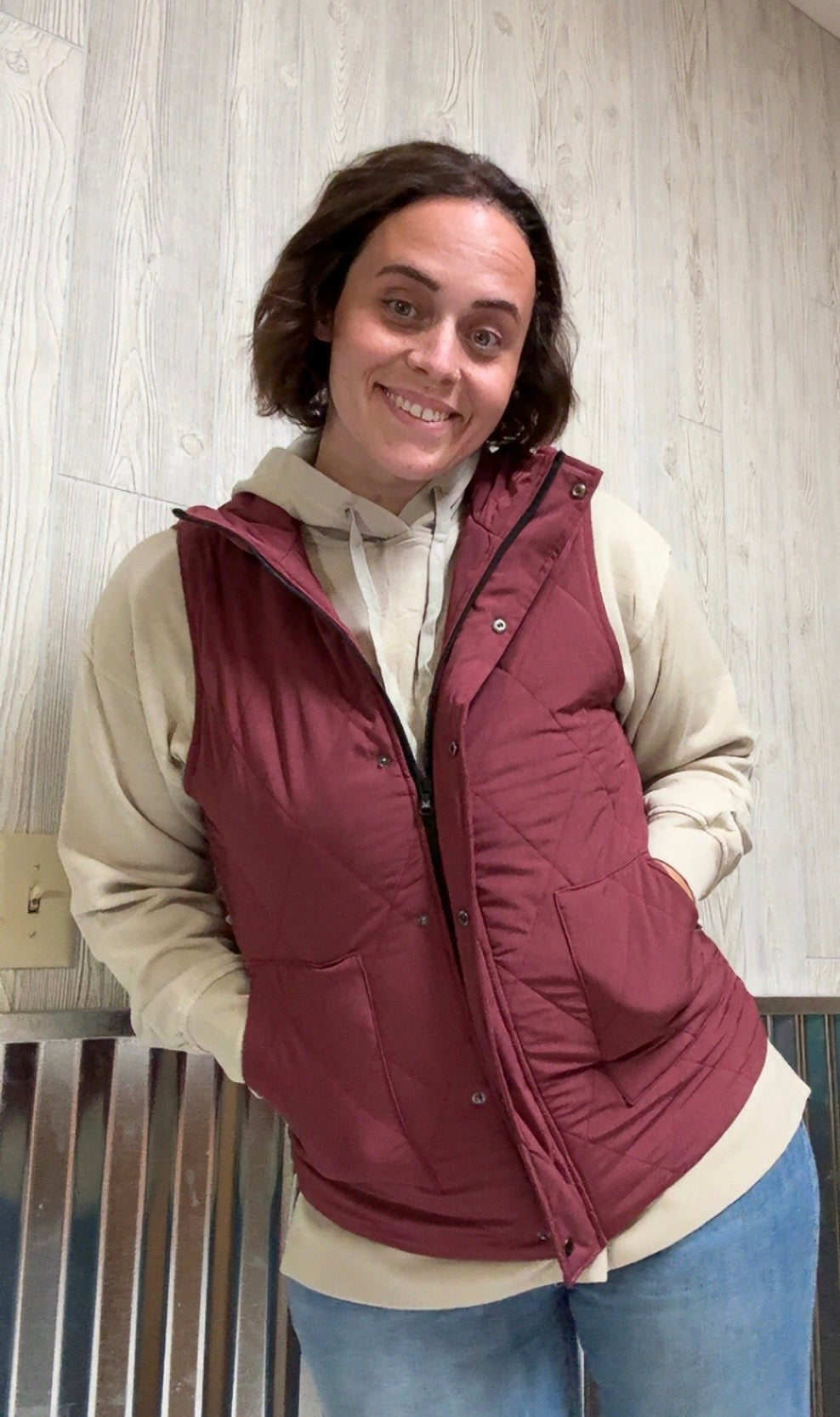 Heathered Burgundy Vest