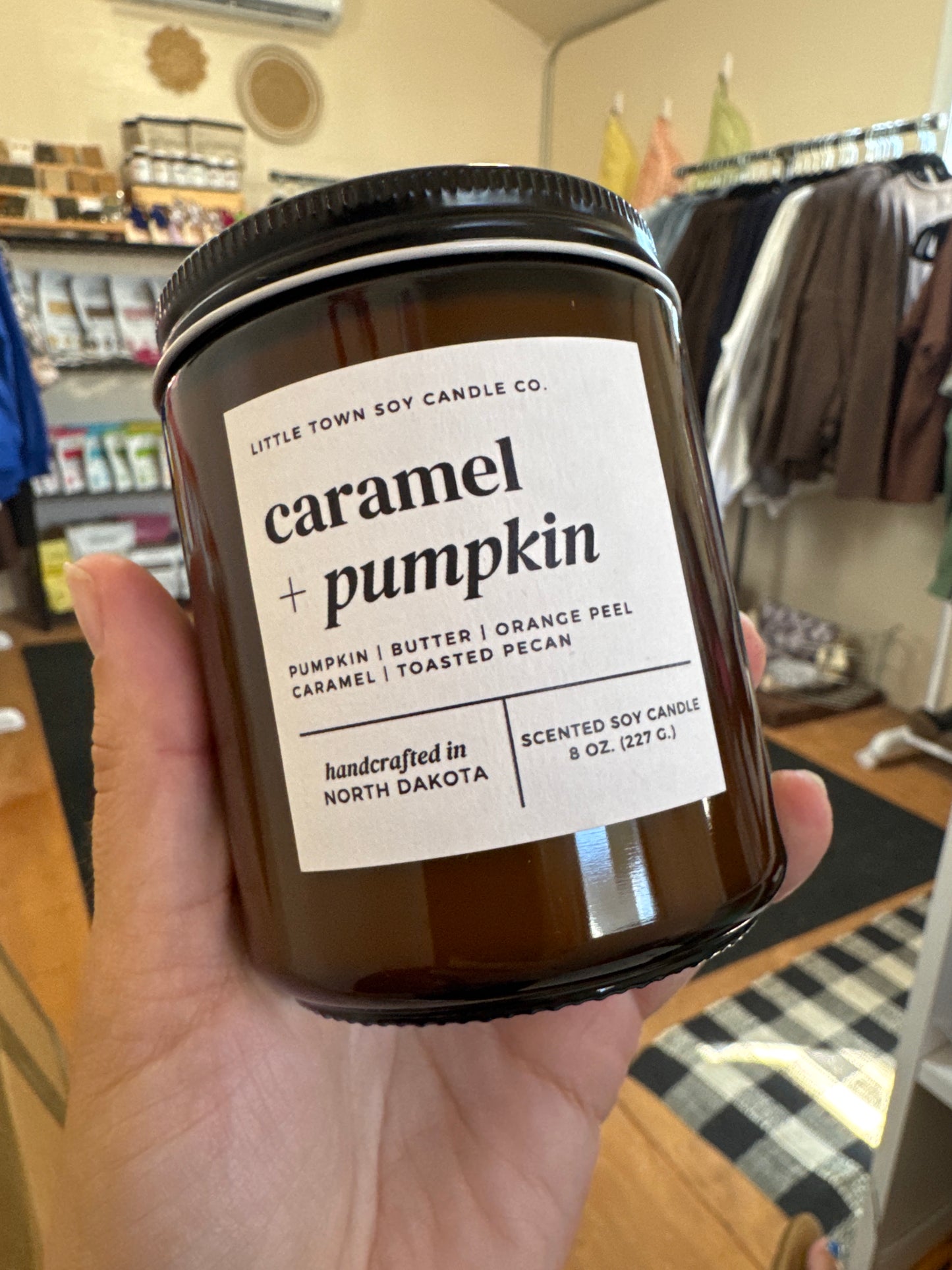 Little Town Soy Candle Co | Caramel + Pumpkin