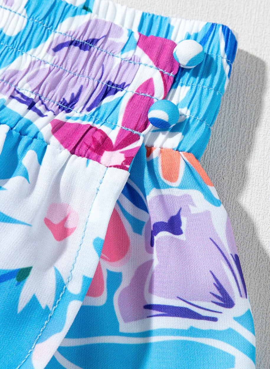 Sky Blue Split Wrap Maxi