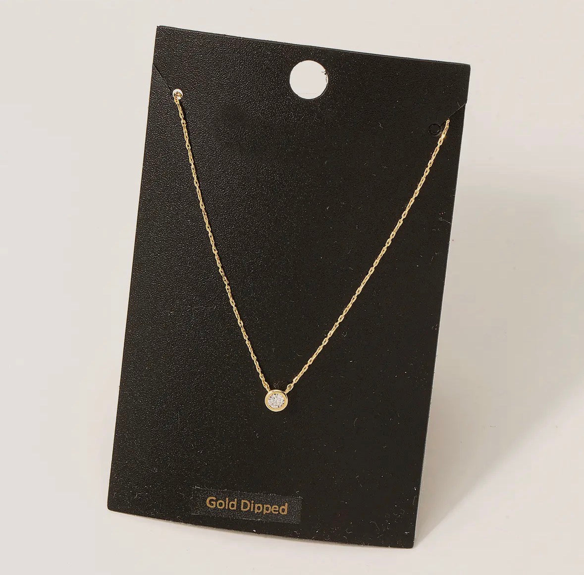 Gold Dipped Stud Necklace