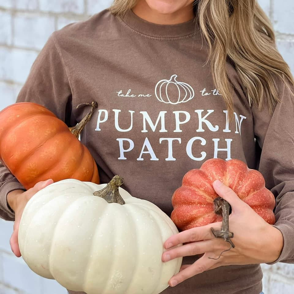 Take me to the Pumpkin Patch Comfort Color Long Sleeve