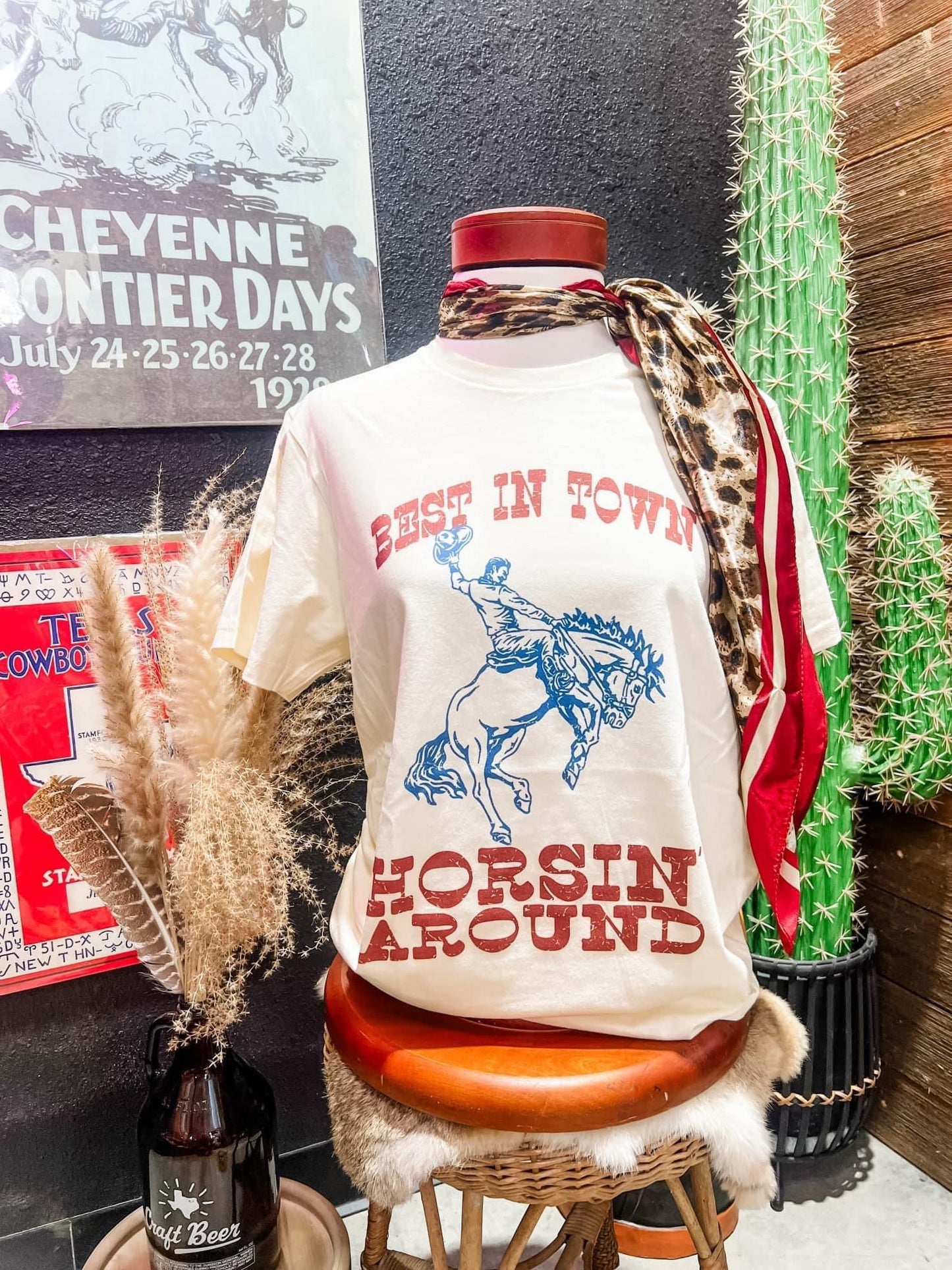 Best In Town Horsin’ Round Tee