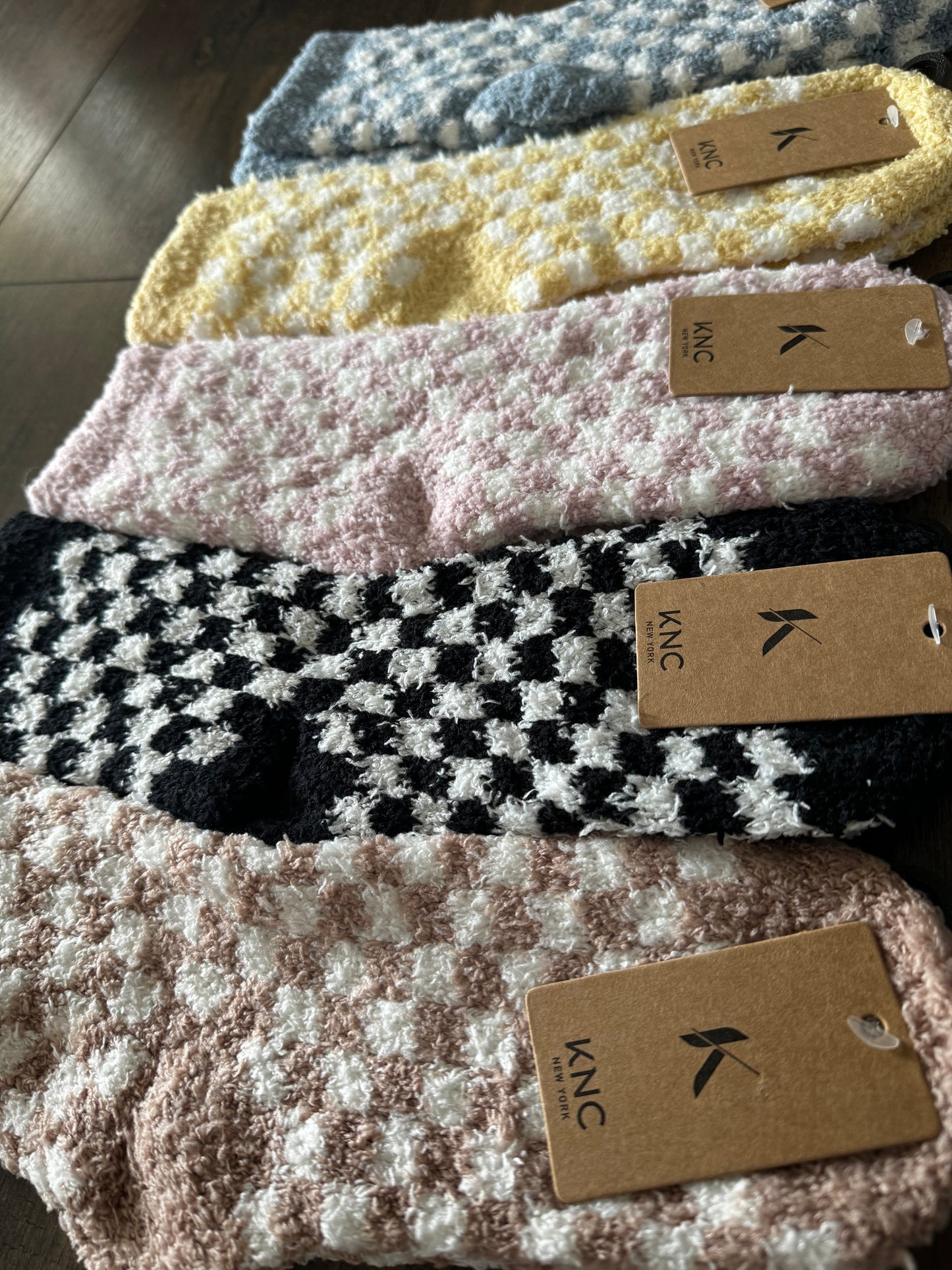 Checkered Fuzzy Socks
