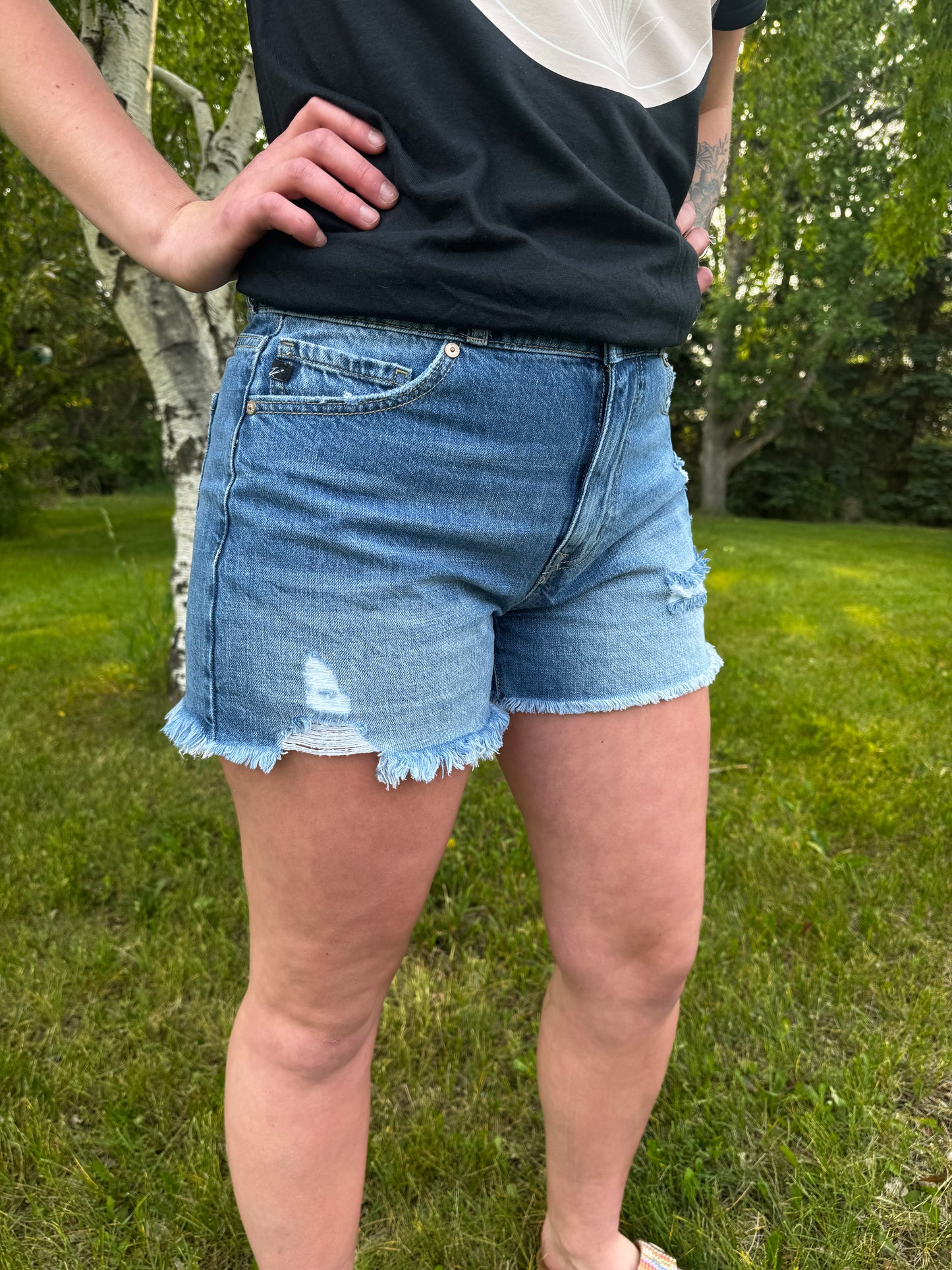 Kancan High Rise Mom Shorts
