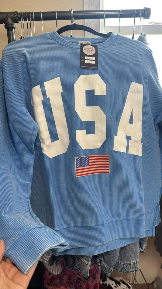 USA Corded Crew - 100% Cotton