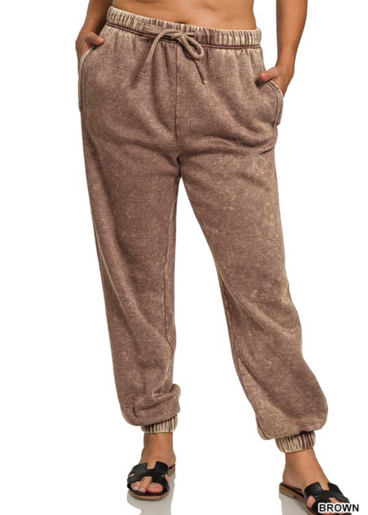 Acid Wash Fleece Joggers
