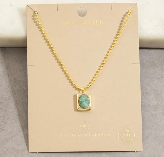 Oval Stone Pendant