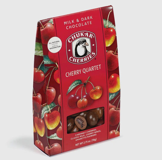 2.75 oz Dark & Milk Chocolate Cherry Quartet