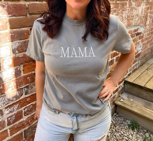 Embroidered MAMA Tee