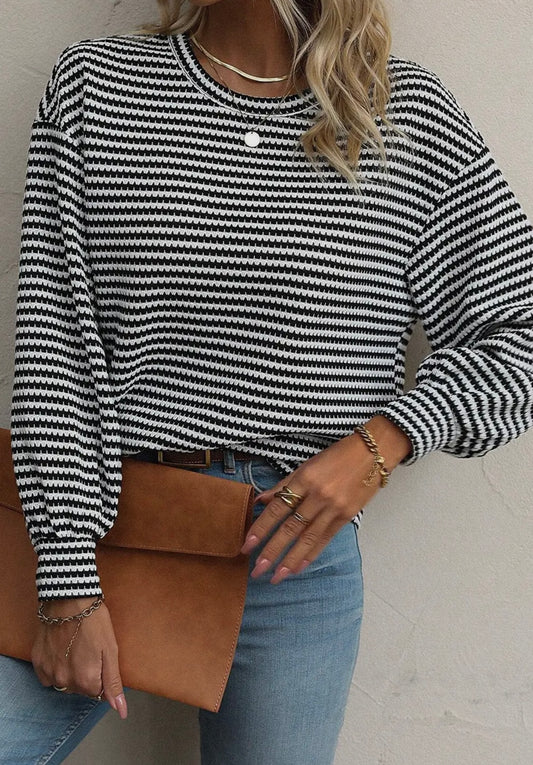 Black & White Stripe Long Sleeve
