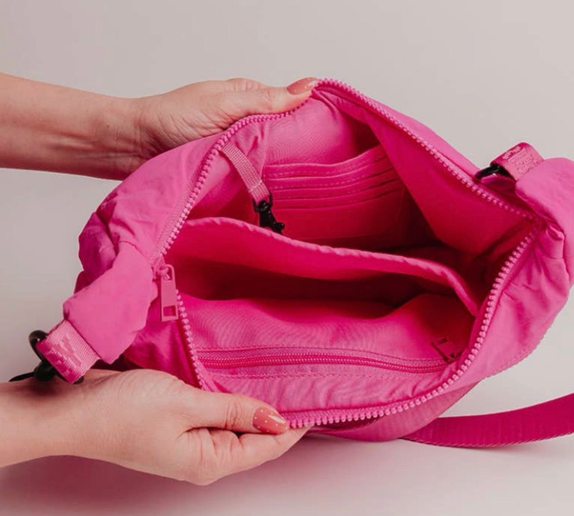 Brixley Bubblegum Crescent Bag