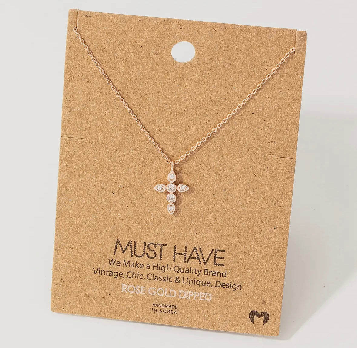 Rhinestone Cross Necklace