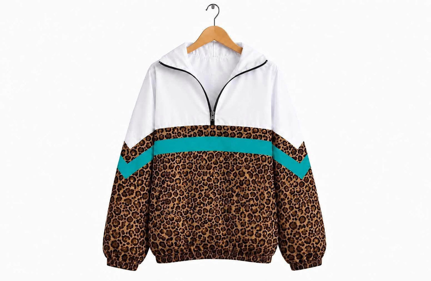 Teal Leopard Scuba 1/4 Zip