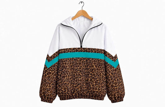 Teal Leopard Scuba 1/4 Zip