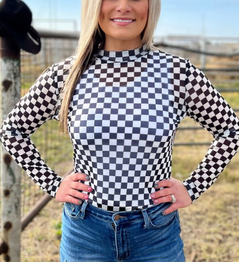 Round the Track Mesh Top