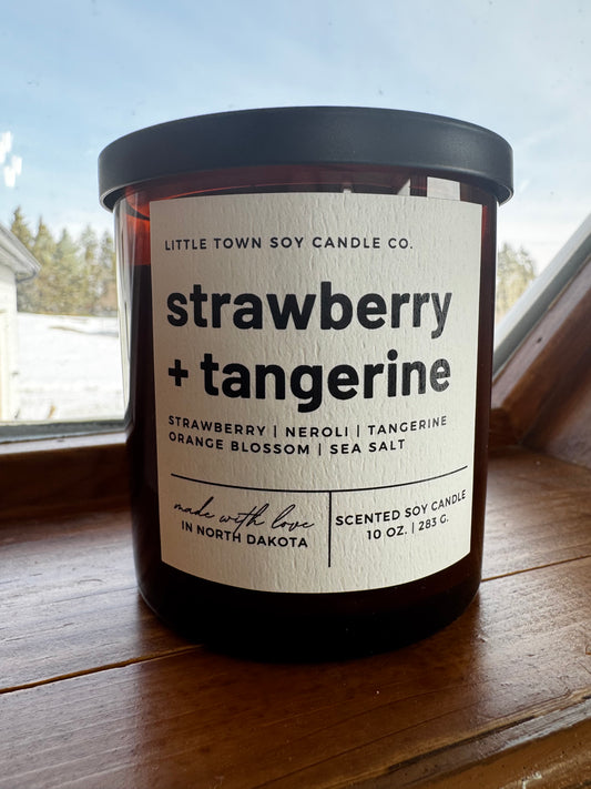 Little Town Soy Candle Co. Strawberry + Tangerine