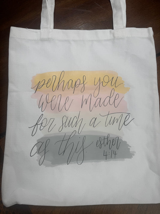 Esther 4:14 Canvas Bag