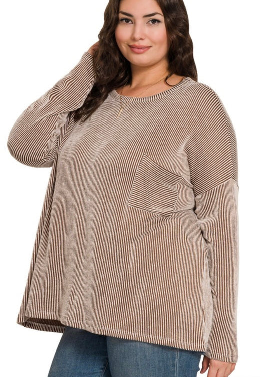 Ribbed & Oversized Long Sleeve