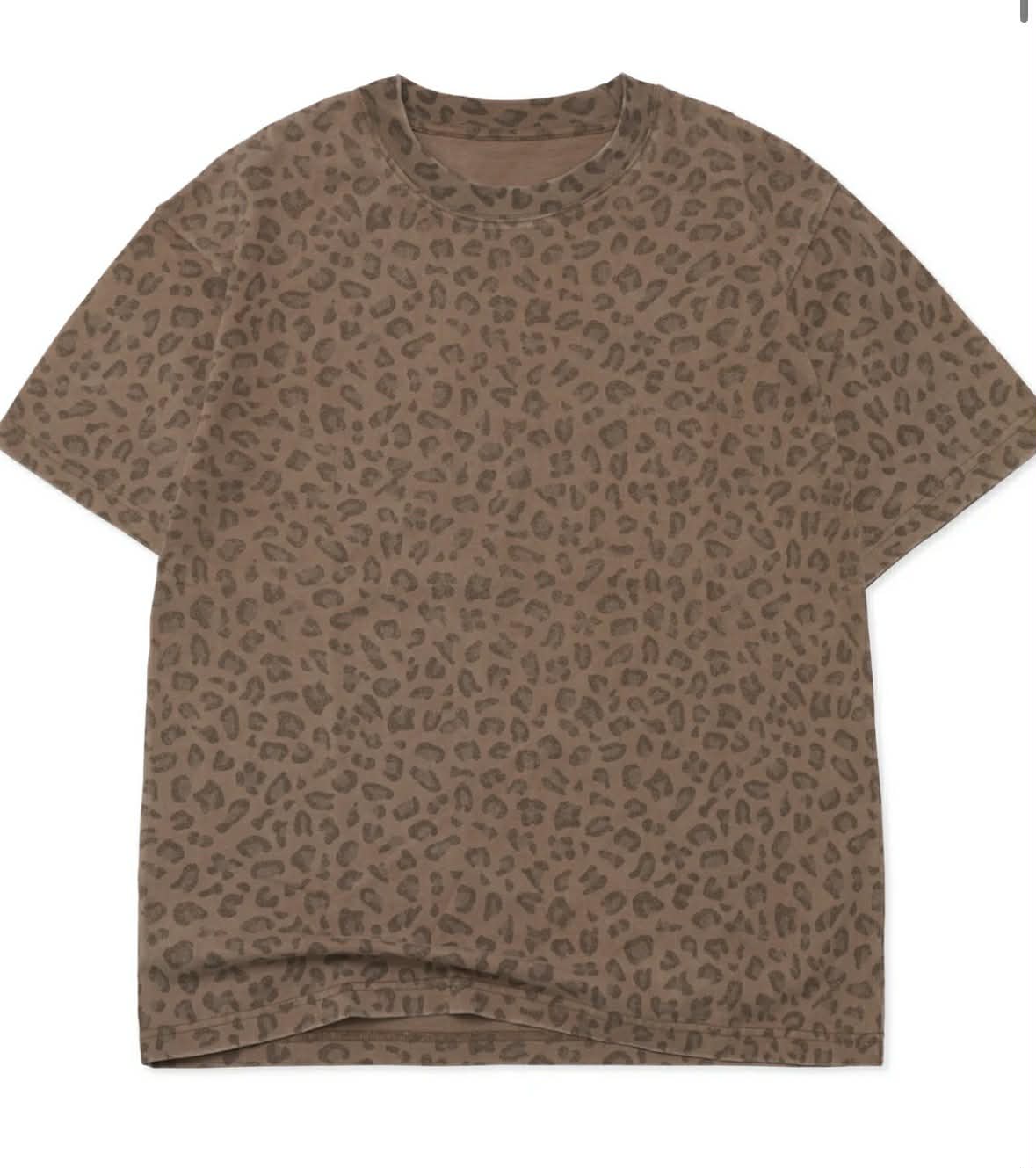 Cotton Collective Oversized Tee: Vintage Brown Leopard