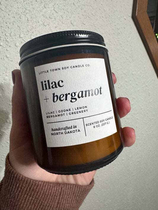 Little Town Soy Candle Co Candle | Lilac + Bergamot | NEW | 8oz