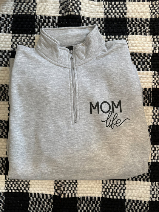 Mom Life Quarter Zip Sweatshirt XL