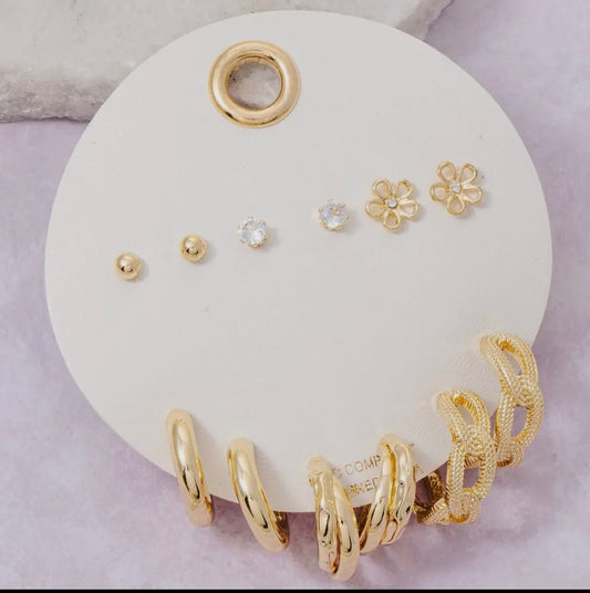 Assorted Hoop & Stud Set
