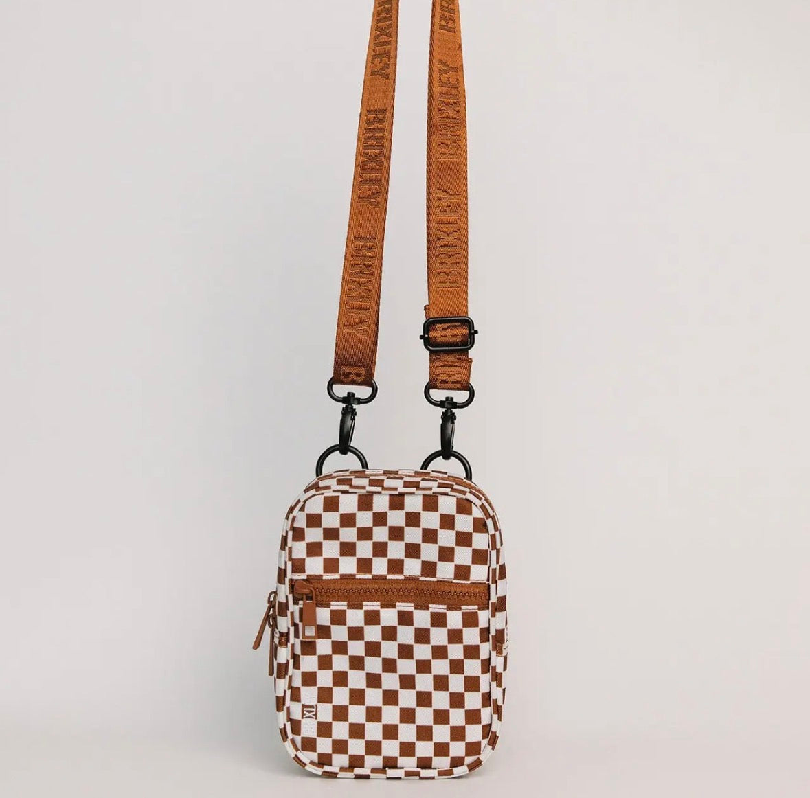 Brixley | Brown Checkered Crossbody