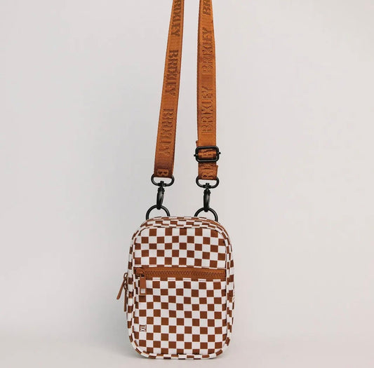 Brixley | Brown Checkered Crossbody