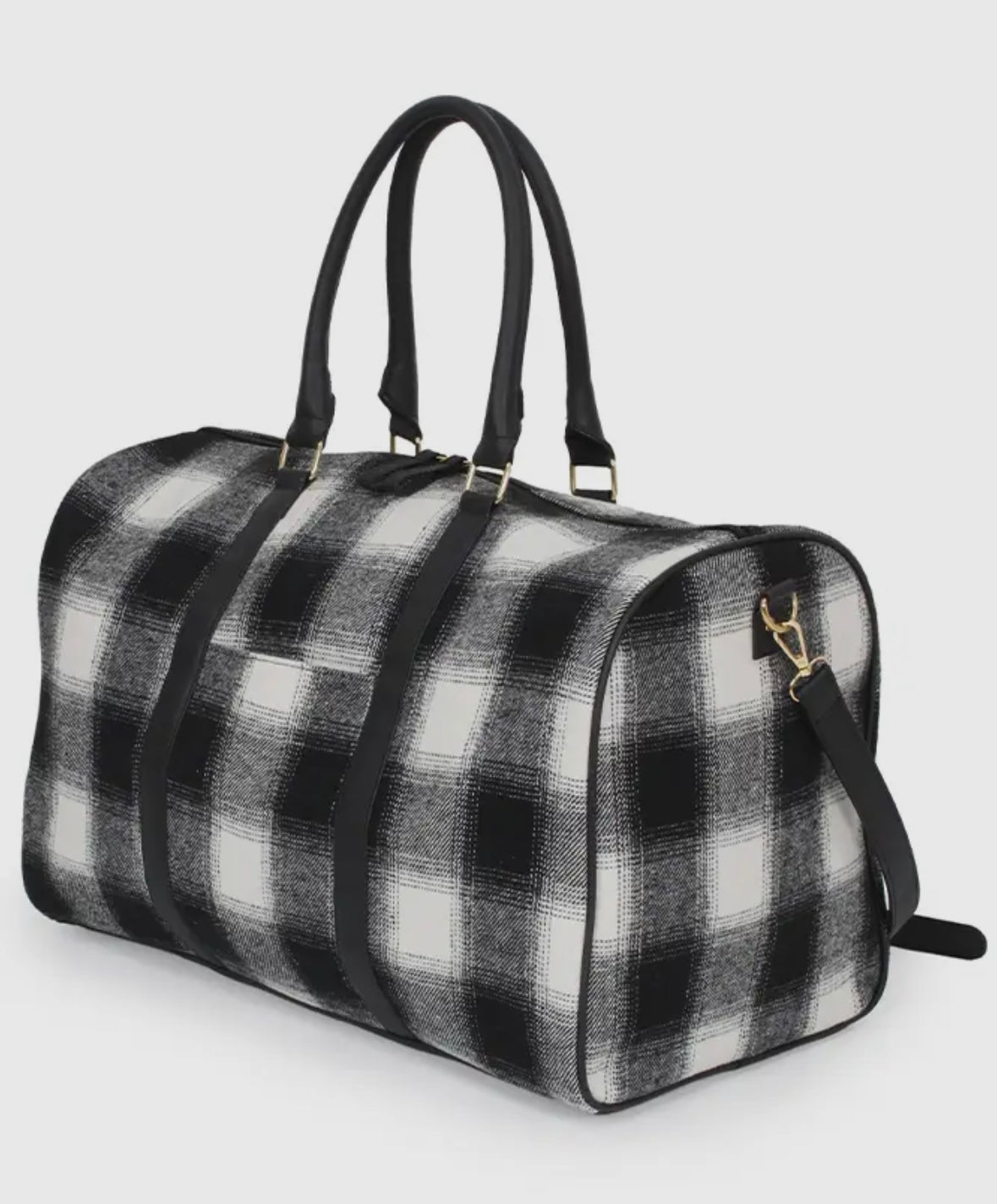 Buffalo Pattern Crossbody Duffel