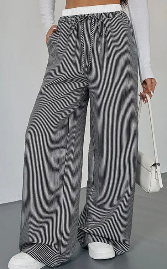 Striped Wide Leg Pants