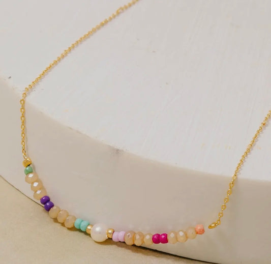 Multi Color Beaded Necklace