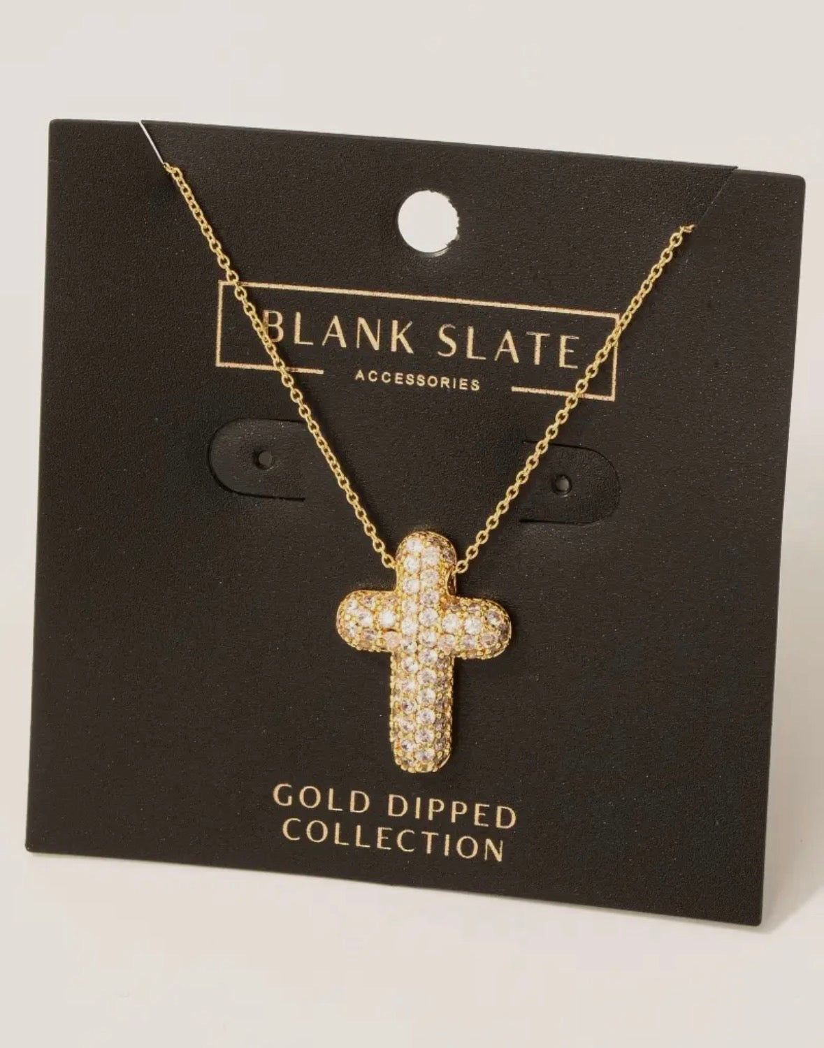Bubble Cross Pendant Necklace