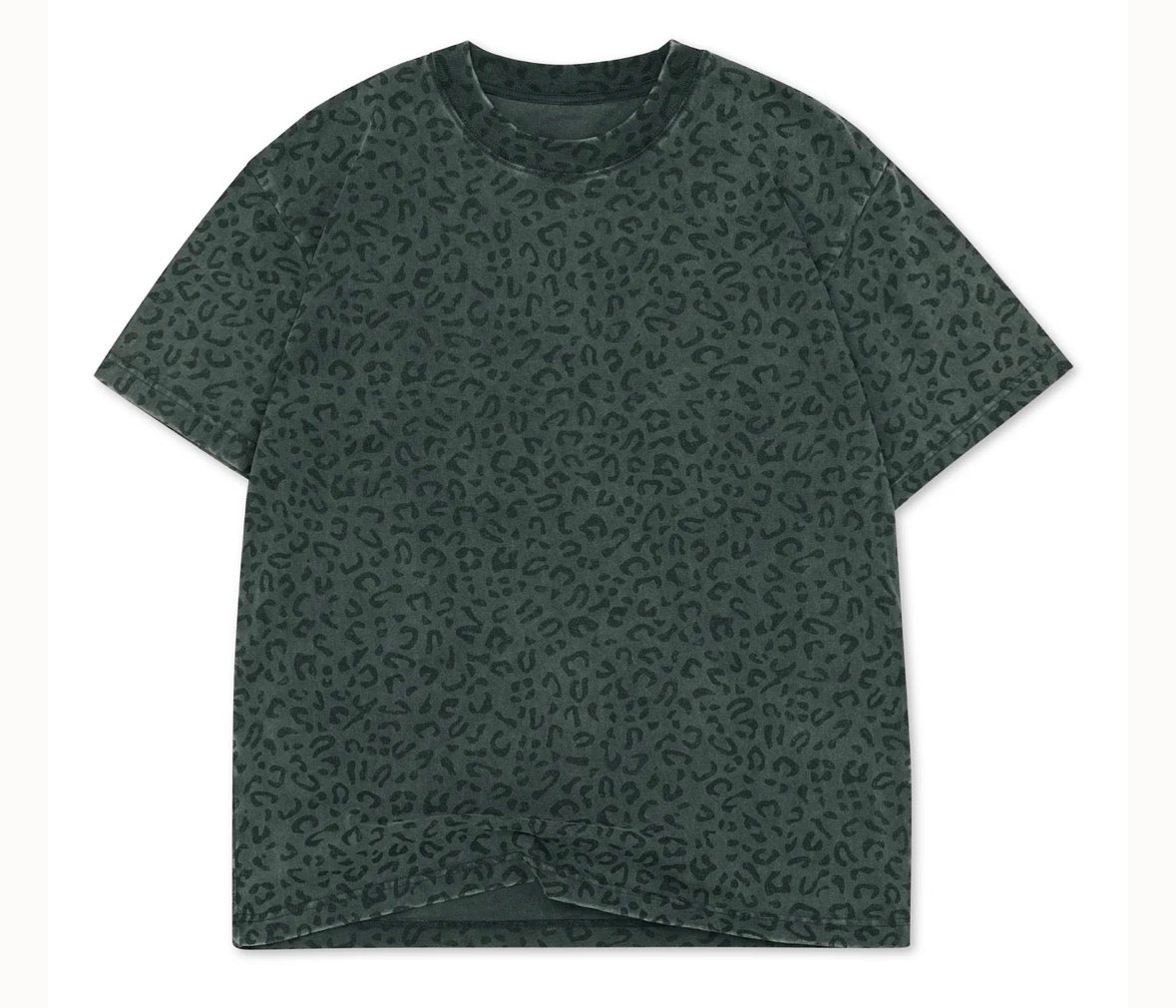 Cotton Collective Oversized Tee: Vintage Black Leopard