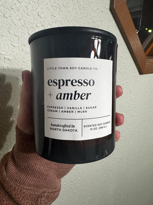 Little Town Soy Candle Co Candle | Espresso + Amber | NEW