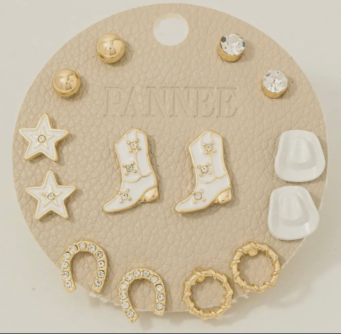Western Cowboy Stud Earring Set