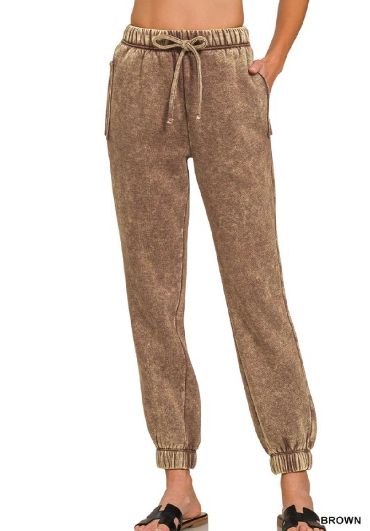 Acid Wash Fleece Joggers