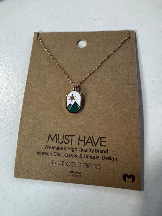 Rose Gold Mountain Range Necklace