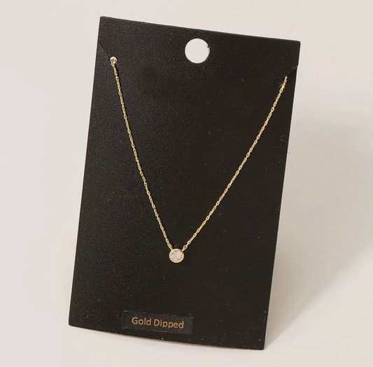 Gold Dipped Stud Necklace