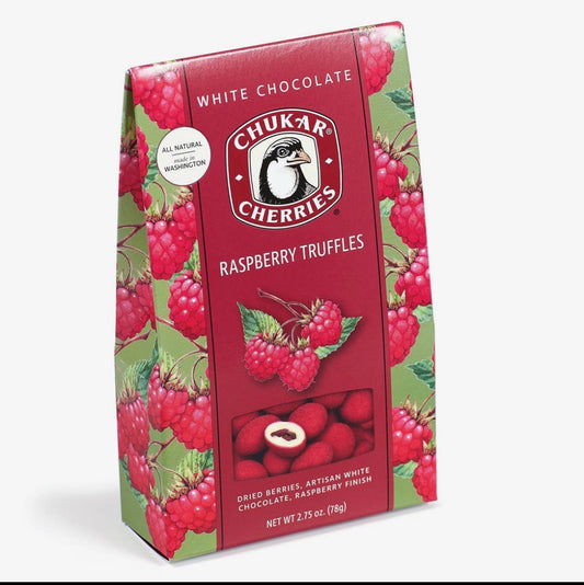 2.75 oz Raspberry Truffles - White Chocolate